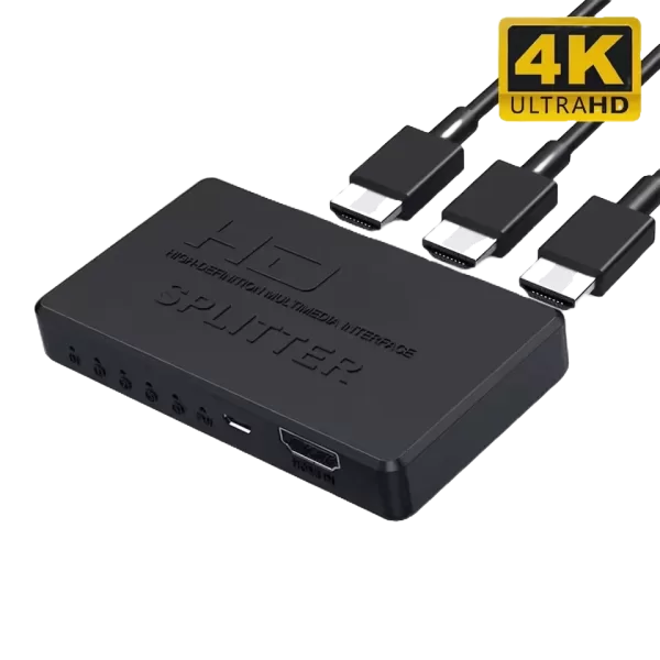 Divisor o Splitter 1 en 4 Salida Compatible con HDMI