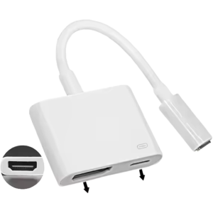 Adaptador Lighting a HDMI y USB C Power Supply
