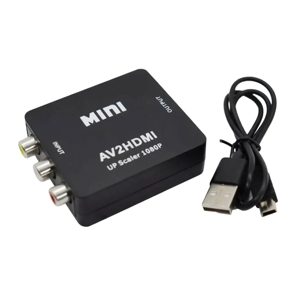 Convertidor Adaptador de Video Mini AV (RCA) a HDMI 1080p