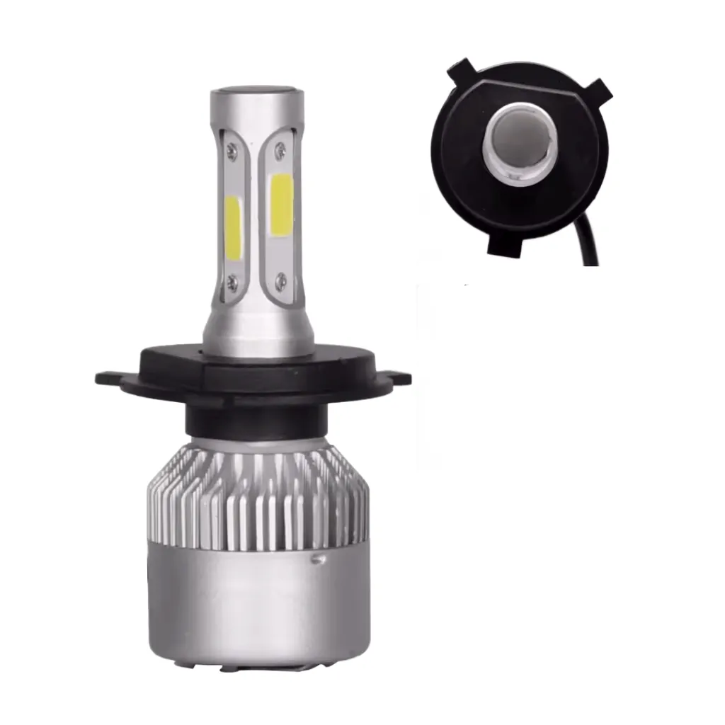 Bombillo  LED S2 H4 10000LM para Farolas de Carro y Moto (Altas y Bajas)
