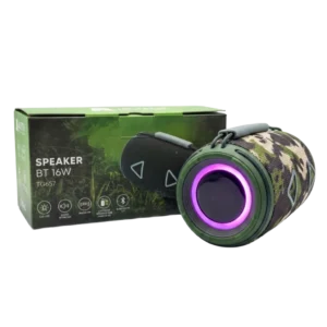 Parlante Bluetooth Portátil TG657 16W con Luces RGB (Estilo Camuflado)