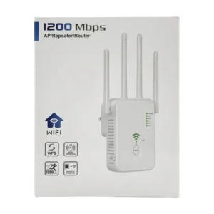 Repetidor Amplificador WiFi Doble Banda AC1200 con 4 Antenas Externas