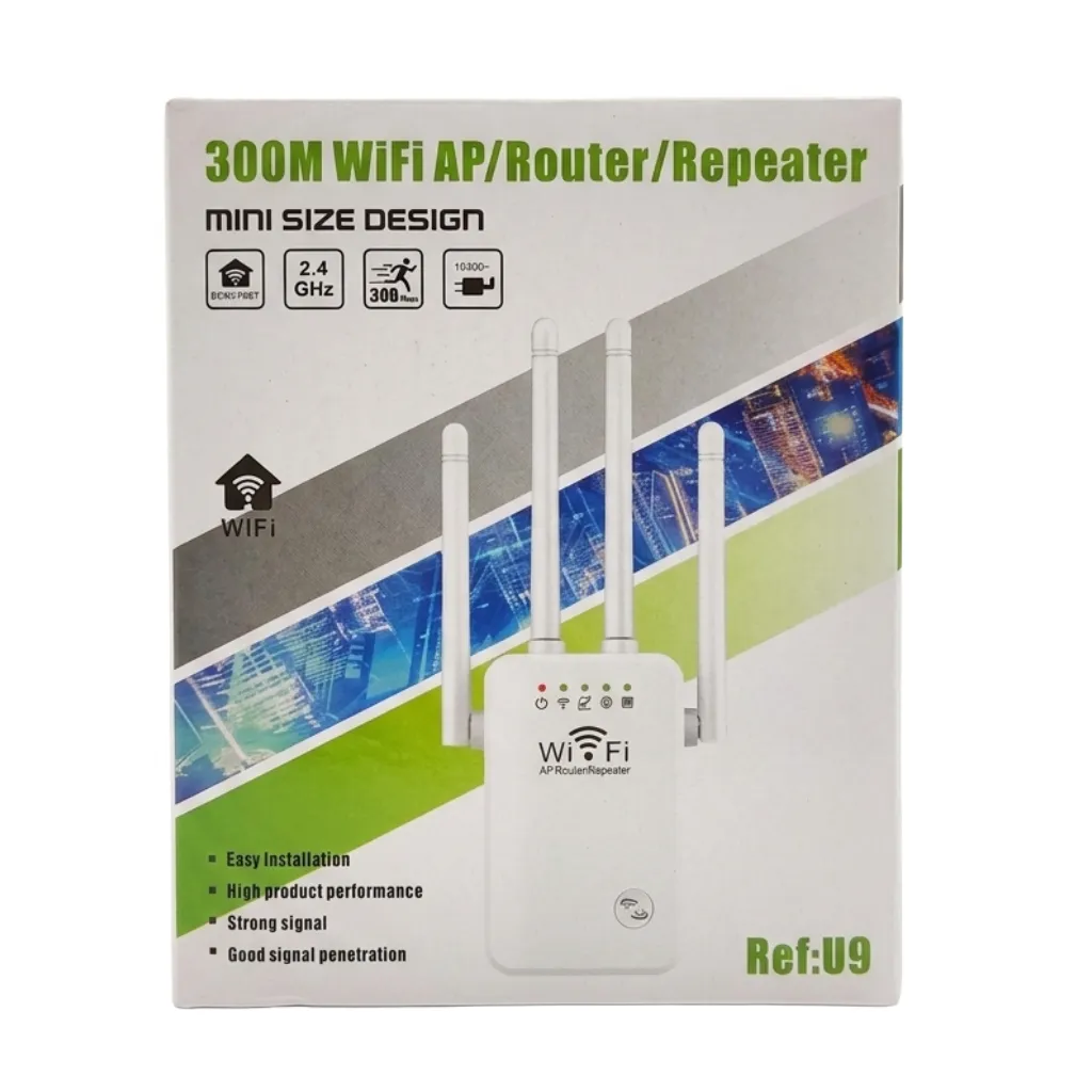 Adaptador Receptor USB WiFi 300Mbps Inalámbrico con Antena de Largo Alcance