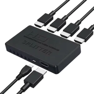 Splitter Divisor HDMI 1x4 (1 Entrada a 4 Salidas) Soporte 4K / 3D Activo