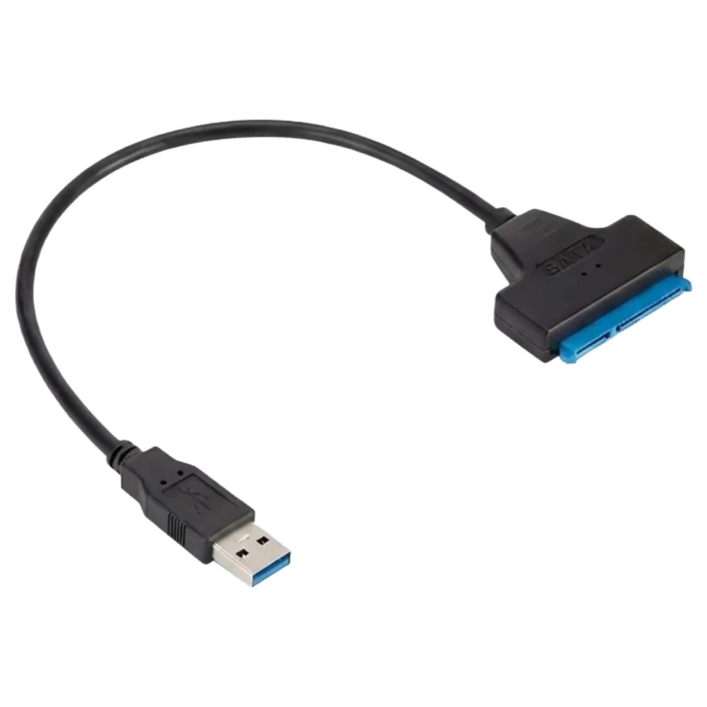 Cable Adaptador USB 3.0 a SATA para Discos Duros SSD y HDD de 2.5"