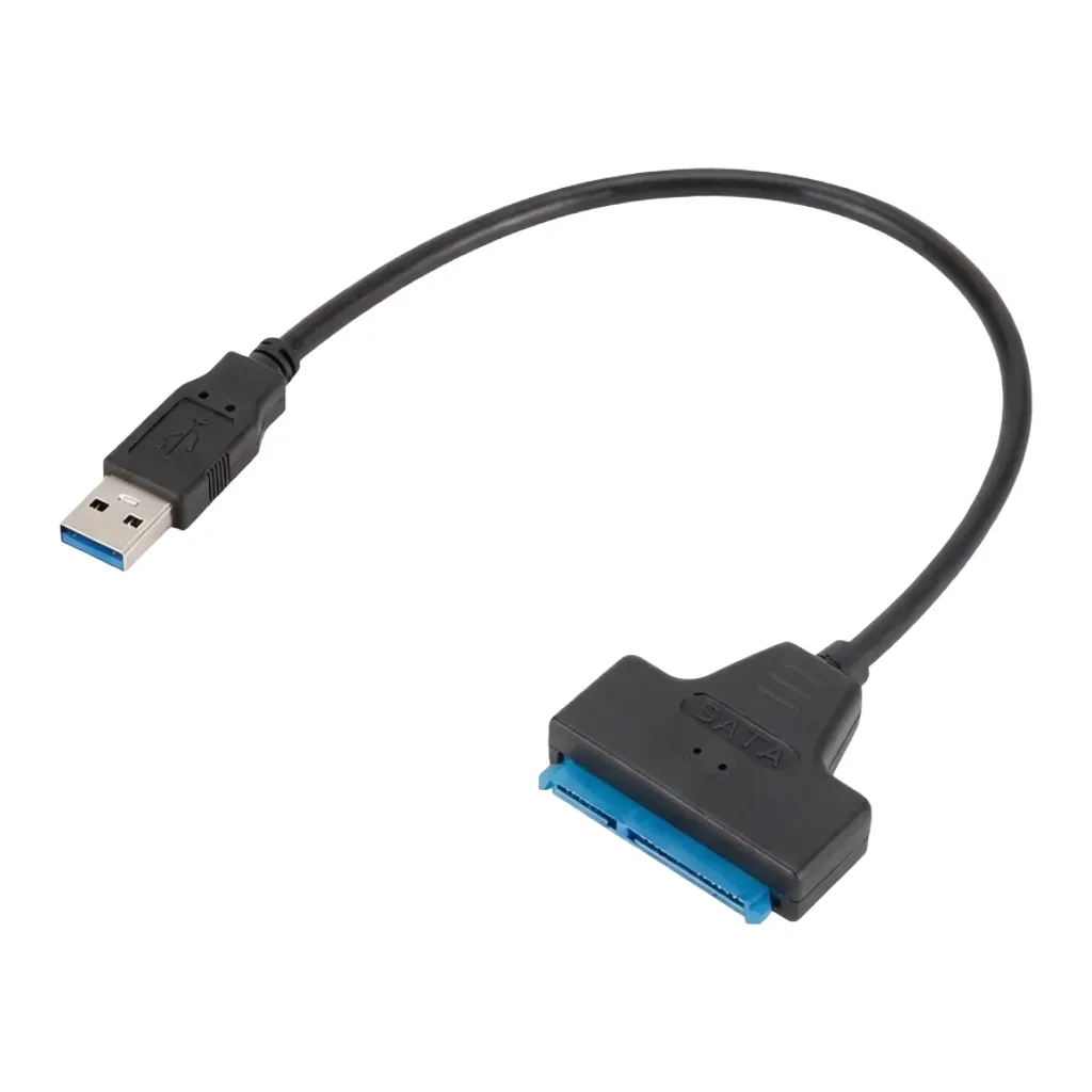 Cable Adaptador USB 3.0 a SATA para Discos Duros SSD y HDD de 2.5"
