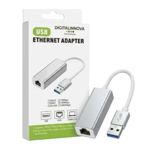 Adaptador de Red USB 3.0 a Gigabit Ethernet RJ45 en Aluminio