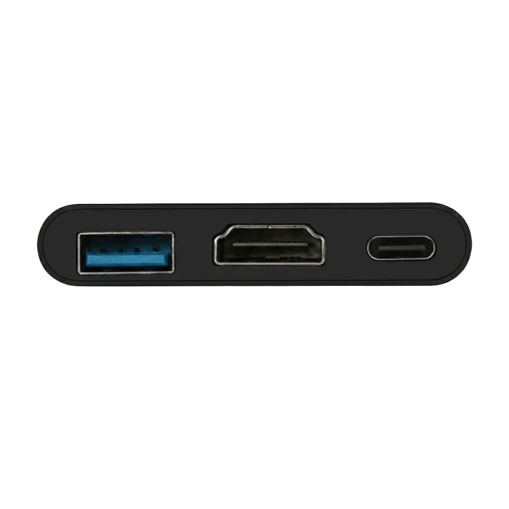 Hub Adaptador Multipuerto USB-C 3 en 1 (HDMI 4K, USB 3.0, Carga Rápida PD)