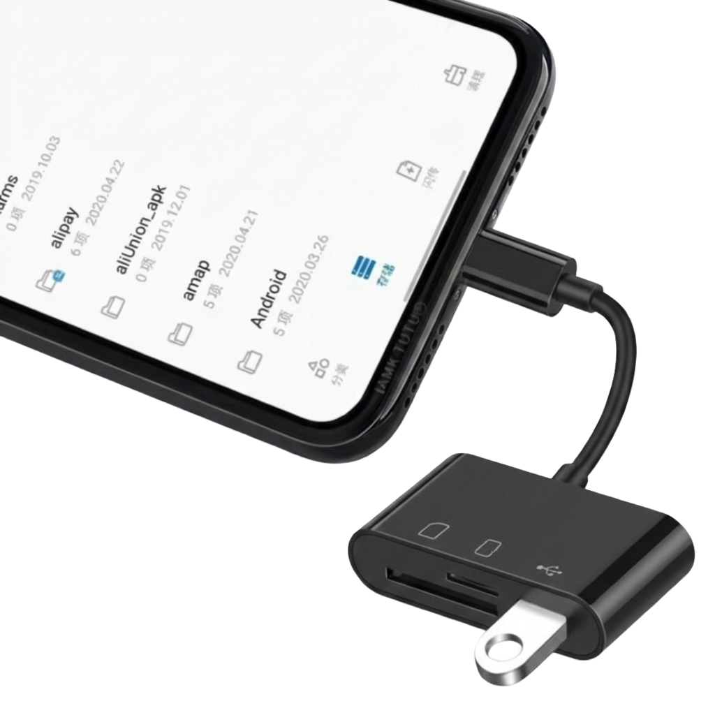 Adaptador Lector de Tarjetas SD/MicroSD y Hub USB a USB Tipo C (OTG)