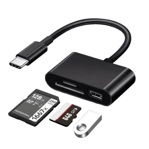 Adaptador Lector de Tarjetas SD/MicroSD y Hub USB a USB Tipo C (OTG)